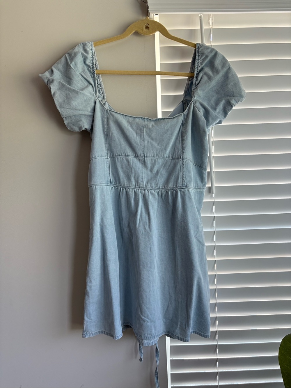 Show Me Your MuMu Smitten Babydoll Dress - Sky Blue Denim - Picture 2 of 3